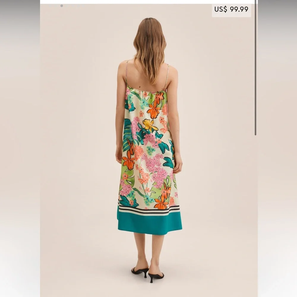 NWT Mango floral print maxi dress Size Small sold out online NWT - Picture 4 of 8